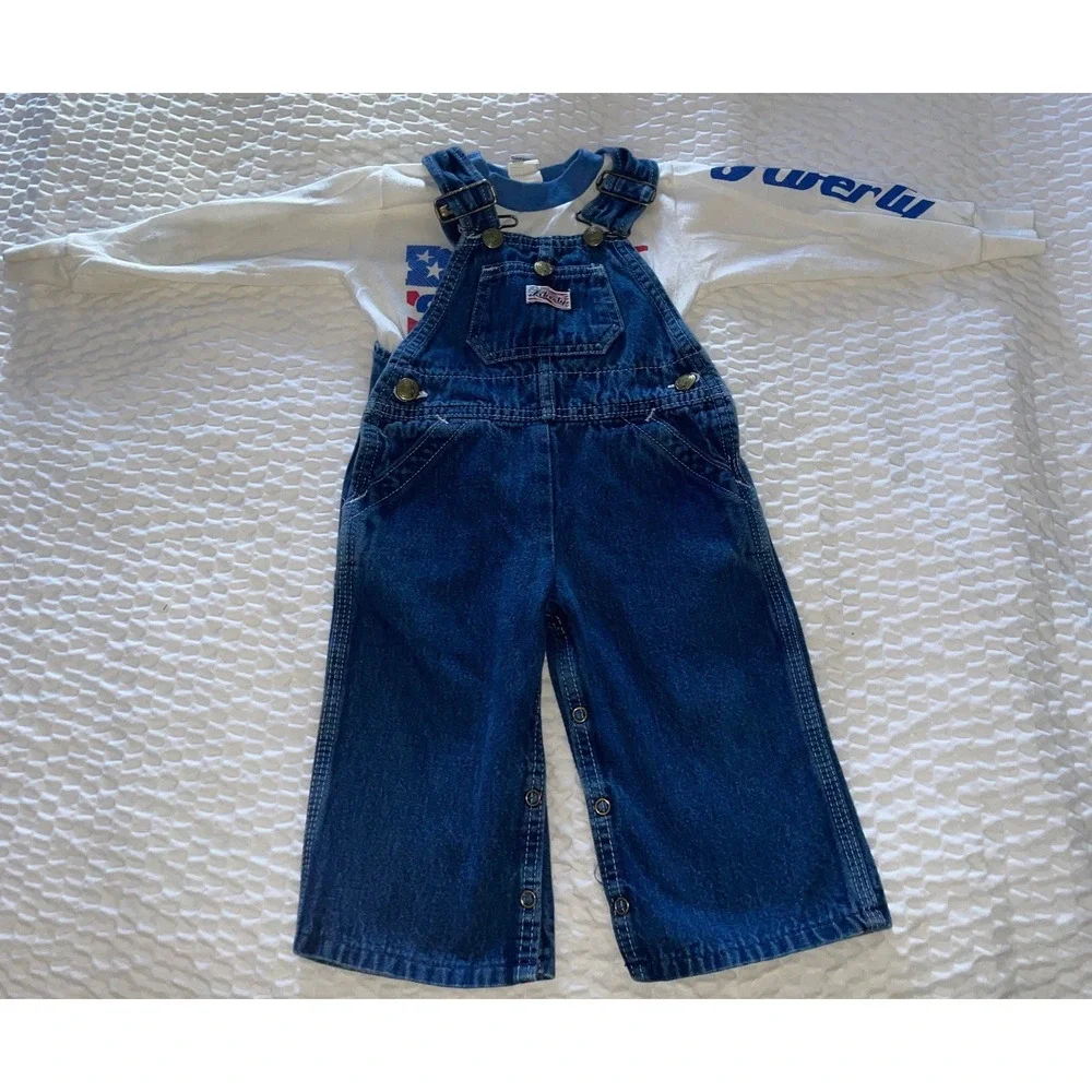 Vintage Liberty Overalls 18 Months Made In USA Snaps With Liberty Top(? Size)